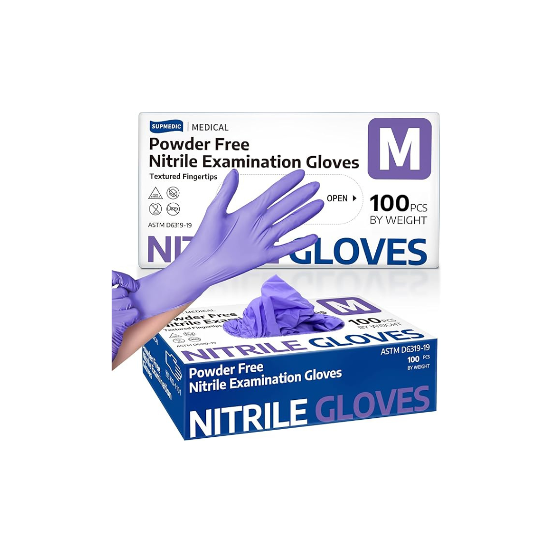 Nitrile Exam Gloves (100-Pack, Purple)